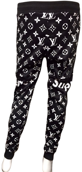 ^L0U!$^ (BLACK-WHITE) ~ALL OVER PRINT~ JOGGER SWEATPANTS