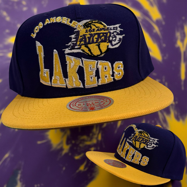 *Los Angeles Lakers* snapback hats by Mitchell & Ness