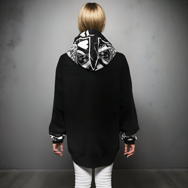 •QUEEN•OF•HEARTS• LUXURY PULLOVER HOODIES (CUT & SEW) (EMBROIDERED LOGO)