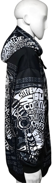 ^TRIBE VIBES^ (BLACK-WHITE-GREY) PULLOVER HOODIES