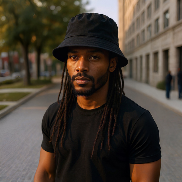 *Bucket Hat* ~Unisex Reversible~ •Med/Large Fit• (Baby Blue Bandana)