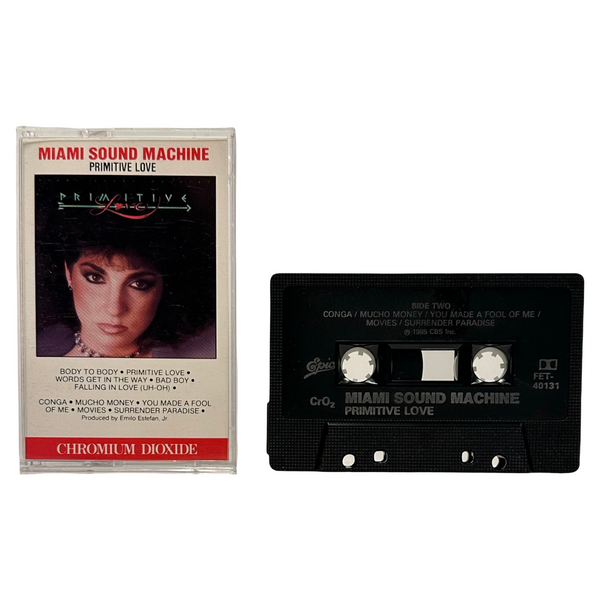 •MIAMI SOUND MACHINE - PRIMITIVE LOVE• ~1995 OG CANADIAN PRESSING~ (CASSETTE TAPE)