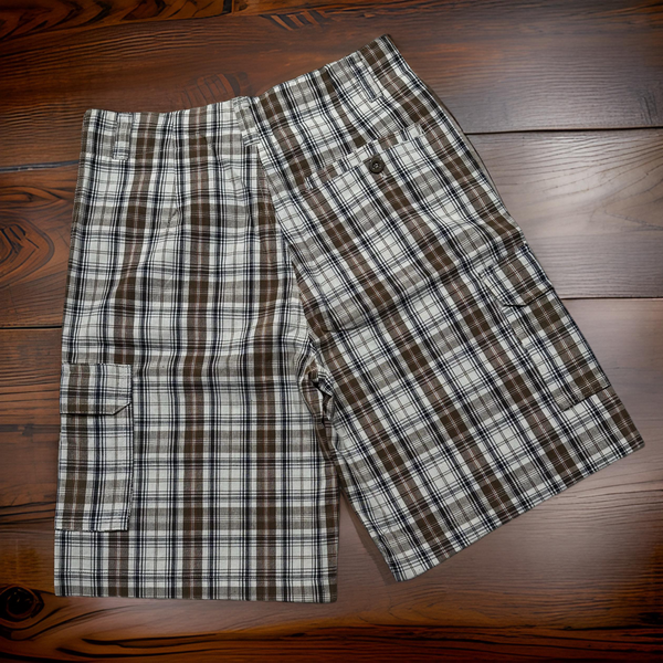 *NONSTOP* ~Casual plaid shorts~ (pockets) (30” waist)