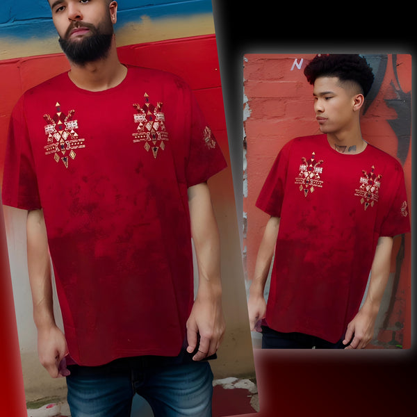 ^8IGHTH DSTRKT^ (RED) ~EMBROIDERED LOGOS~ SHORT SLEEVE T-SHIRTS