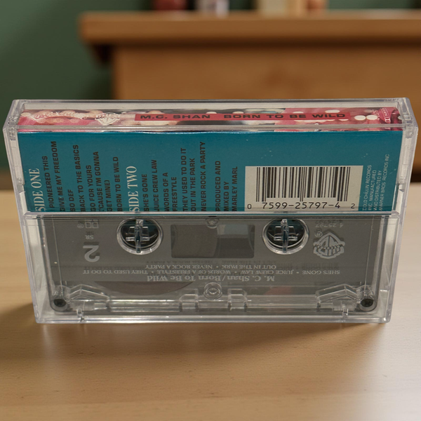 •M.C. SHAN - BORN TO BE WILD• ~1988 OG PRESSING~ (CASSETTE TAPE) (1)