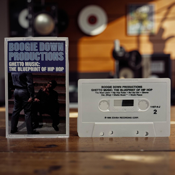 •BOOGIE DOWN PRODUCTIONS ~ GHETTO MUSIC: THE BLUEPRINT OF HIP HOP• ~1989 OG CLUB PRESSING~ (CASSETTE TAPE) (1)