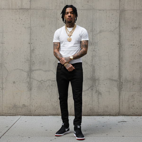 *VICTORIOUS* (BLACK) ~SKINNY JEANS FOR MEN~ (28'' WAIST)