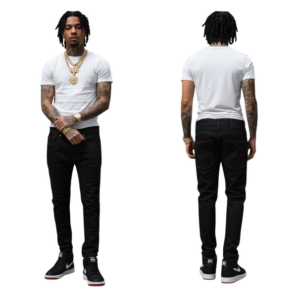 *VICTORIOUS* (BLACK) ~SKINNY JEANS FOR MEN~ (28'' WAIST)