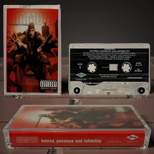 •DIAMOND - HATRED, PASSIONS & INFIDELITY• ~1997 OG PRESSING~ (CASSETTE TAPE)