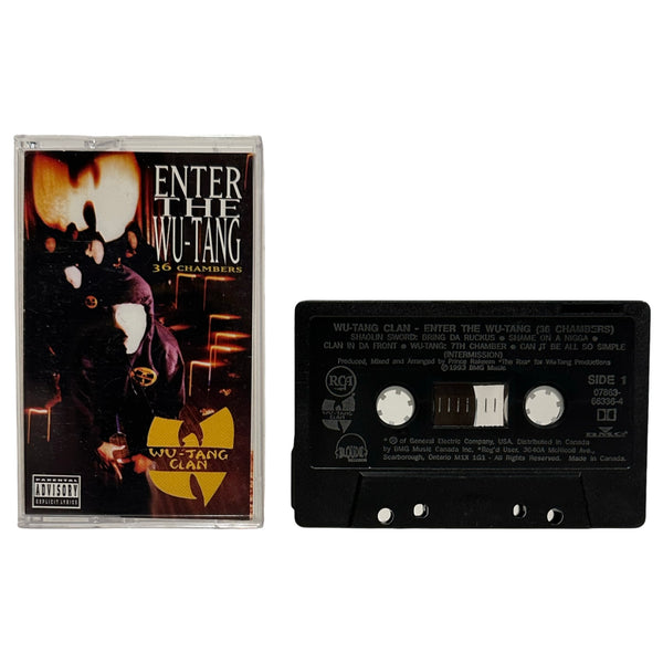 •WU-TANG CLAN - ENTER THE WU-TANG (36 CHAMBERS)• ~1993 OG CANADIAN PRESSINGS~ (CD & CASSETTE TAPE) (BLACK SHELL)