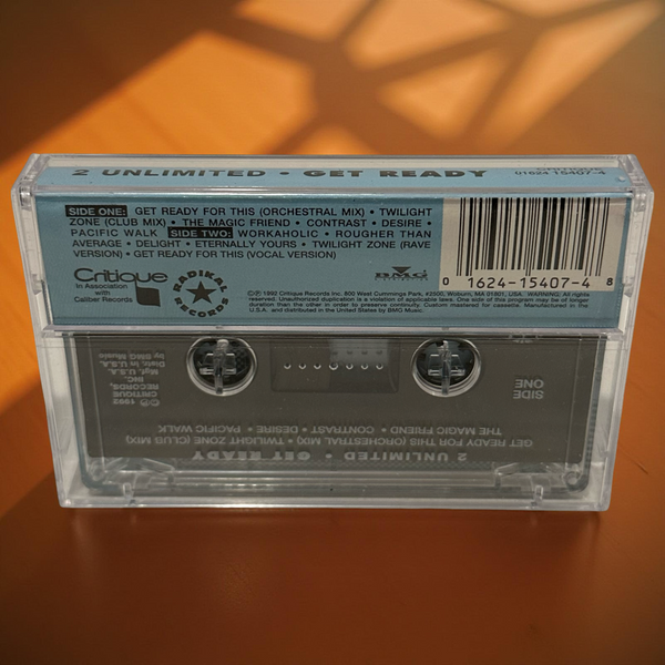 •2 UNLIMITED - GET READY• ~1992 OG PRESSING~ (CASSETTE TAPE)