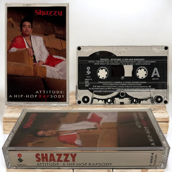 •SHAZZY - ATTITUDE: A HIP HOP RAPSODY• ~1990 OG PRESSING~ (CASSETTE TAPE)