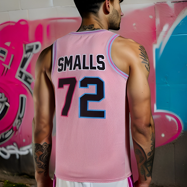 ^BAD BOY 72 SMALLS^ Basketball Jerseys (Stitched Logos & Numbers)