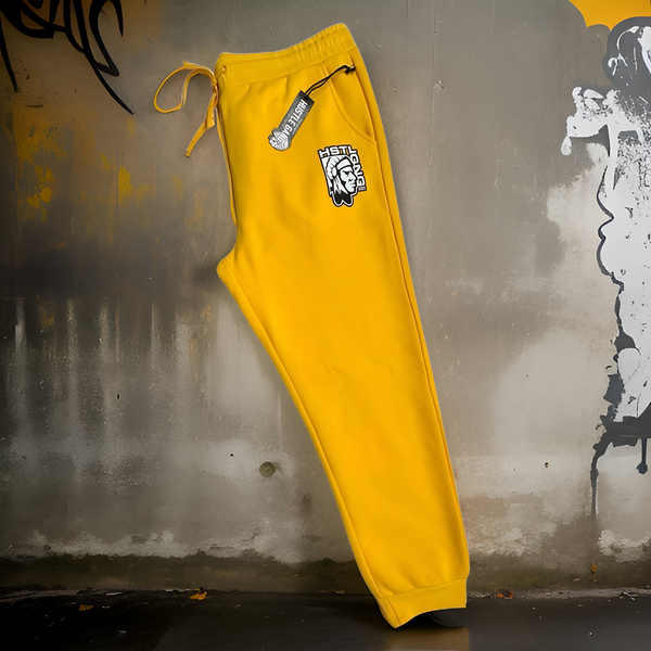 *HUSTLE GANG* (YELLOW-GOLD) ~HSTL~ JOGGER SWEATPANTS