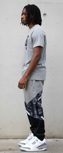 *BKLYN* (BLACK-GREY) •LUX JOGGER SWEATPANTS•