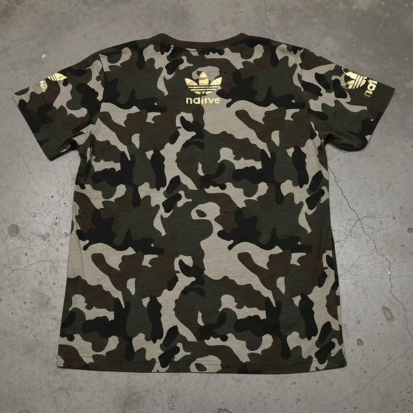 *NATIVE* ~ADI-FEATHER STYLE~ LOGO / CAMOUFLAGE SHORT SLEEVE T-SHIRT