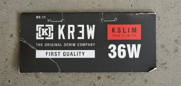 *KREW* •Denim Jeans waist 36”•
