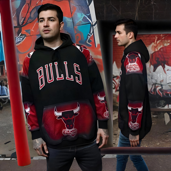 ^BULLS^ (WINDY CITY) *CUT & SEW* LUXURY HOODIES FOR MEN