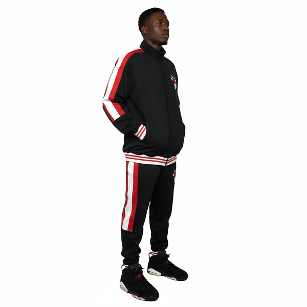 •CHI-TOWN BULLIES• LUXURY TRACK SUITS (CUT & SEW) (EMBROIDERED LOGOS)