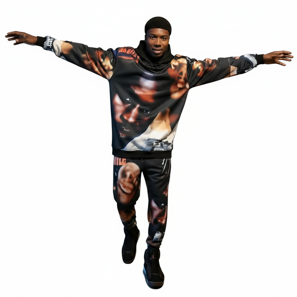 •THE INFAMOUS• ~1995 ALBUM COVER~ 3 PIECE JOGGER SWEATSUIT (HOODED) (FLEECY SOFT LINED)