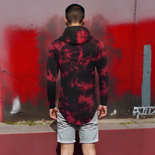 ^CAMP CLOTHING CO.^ *SAVAGE* 3D FOIL PRINT ACID WASH PULLOVER HOODIES