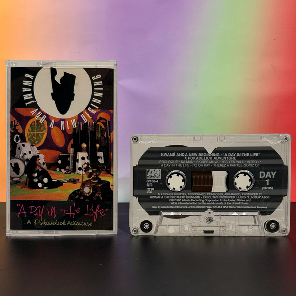 •KWAME AND A NEW BEGINNING ~ “A DAY IN THE LIFE” A POKADELIC ADVENTURE• ~1990 OG PRESSING~ (CASSETTE TAPE)
