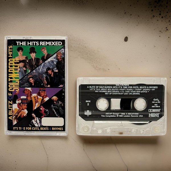 •SALT-N-PEPA - A BLITZ OF SALT-N-PEP HITS - THE HITS REMIXED• ~1990 OG PRESSING~ (CASSETTE TAPE)