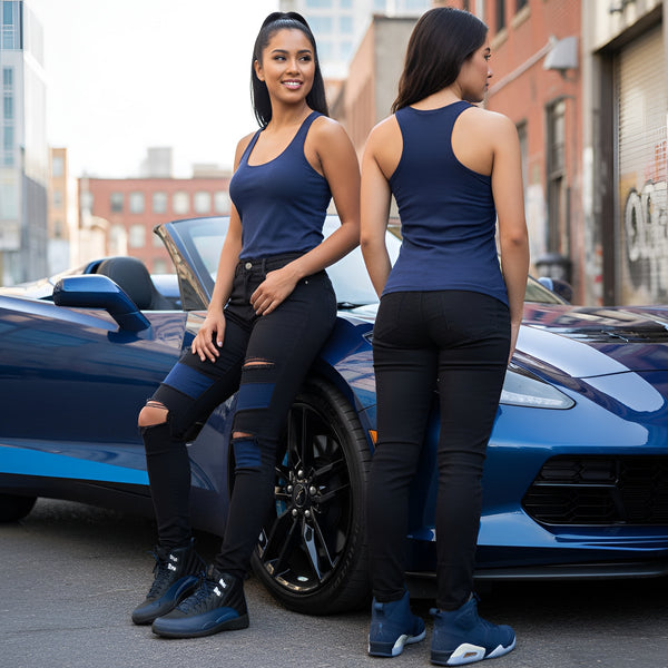 *BELLA CANVAS* ~NAVY BLUE~ RACERBACK TANK TOPS (LIGHTWEIGHT)