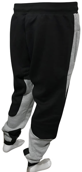 ^23^ (BLACK-LIGHT GREY) LUXURY JOGGER SWEATPANTS (CUT & SEW)