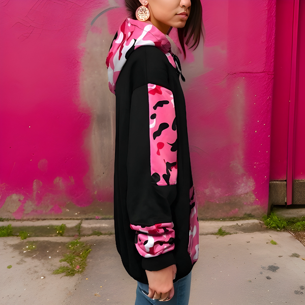 ^CHIEFIN’ ADI-FEATHER^ (PINK CAMOUFLAGE) ZIP UP TRACK JACKETS (CUT & SEW)