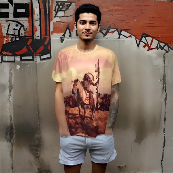 ^NATIVE AMERICAN^ ~FULL PRINT~ LIGHTWEIGHT SUMMER TEES