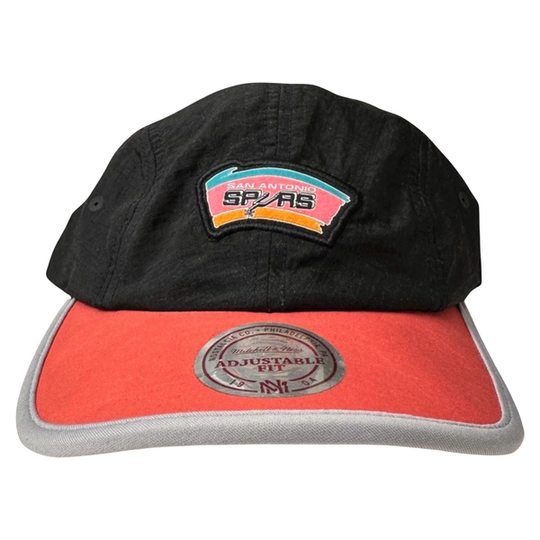 *San Antonio Spurs* soft shell curved beak buckleback hat by Mitchell & Ness