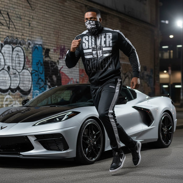 *All Season Face Coverings* ~SILVER AND BLACK~