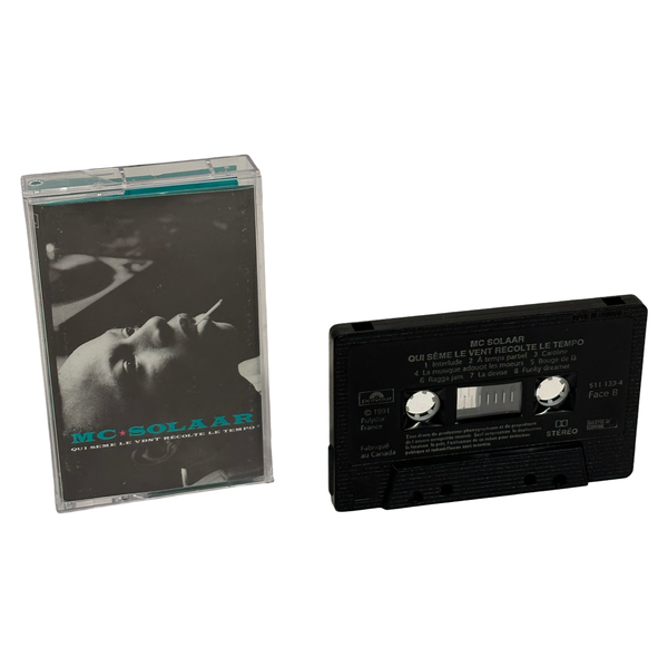 •MC SOLAAR ~ QUI SEME LE VENT RECOLTE LE TEMPO• ~1991 OG PRESSINGS~ (CD & CASSETTE TAPE)