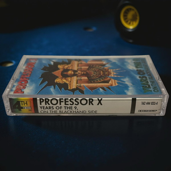 •PROFESSOR X - YEAR OF THE 9, ON THE BLACK HAND SIDE• ~1991 OG PRESSING~ (CASSETTE TAPE)