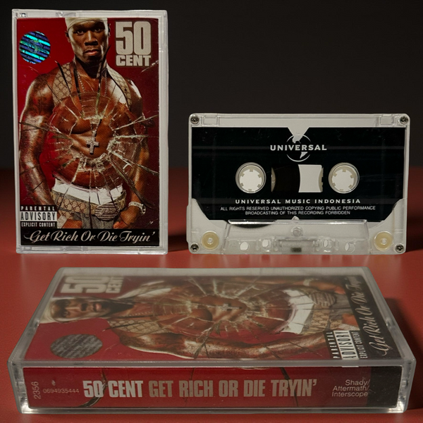 •50 CENT - GET RICH OR DIE TRYING• ~2003 OG INDONESIAN PRESSING~ (CASSETTE TAPE)