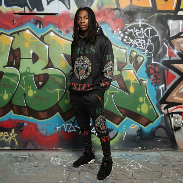 •CROOKS & CASTLES• JOGGER SWEATSUITS (FLEECY SOFT LINED) (1 of 1 Sample)