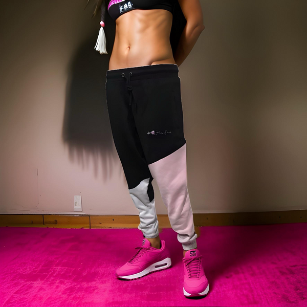 ^CHAMPION CHIEF^ LUXURY (PINK-MULTI) JOGGER SWEATPANTS (UNISEX) (CUT & SEW)