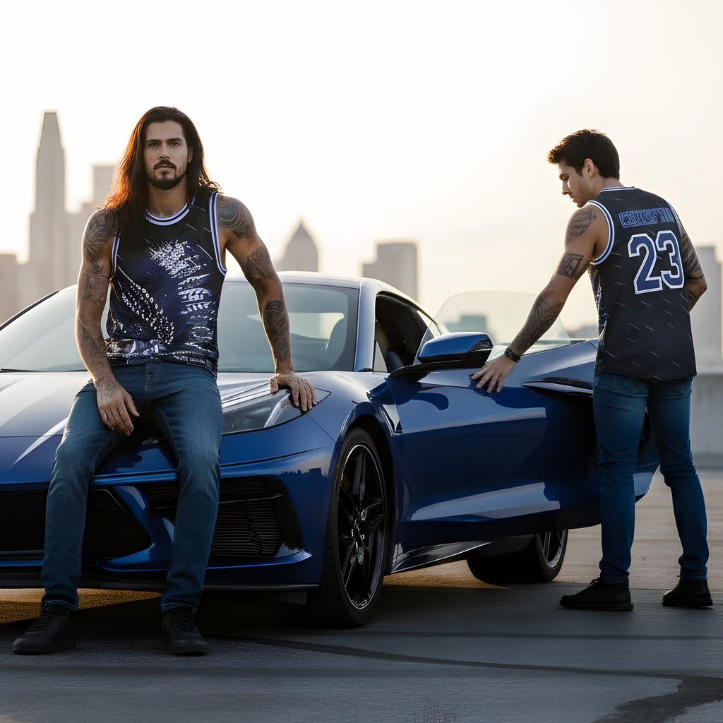 *CHIEFIN’ 23* BASKETBALL JERSEYS (BLACK-BLUE)