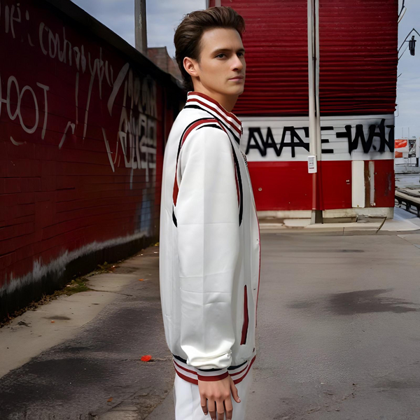 ^UCXX^ (WHITE-MULTI) ZIP UP TRACKSUITS JACKET (ACTIVEWEAR)