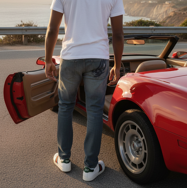 *MISKEEN* ~Denim jeans for men~ •Waist 40” x Leg 34”• (INDIGO)