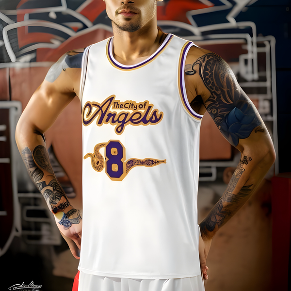 ^THE CITY OF ANGELES^ ~8/24~ Basketball Jerseys (Stitched Logos & Numbers)