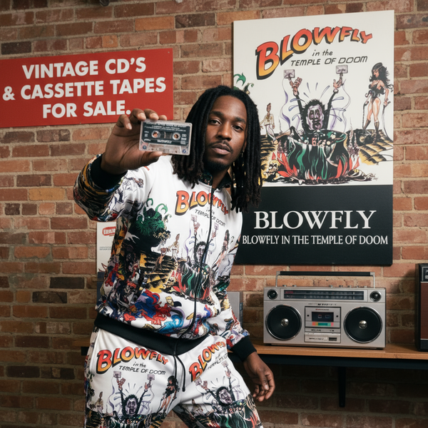 •BLOWFLY ~ BLOWFLY IN THE TEMPLE OF DOOM• ~1996 OG RE-PRESSING~ (CASSETTE TAPE)