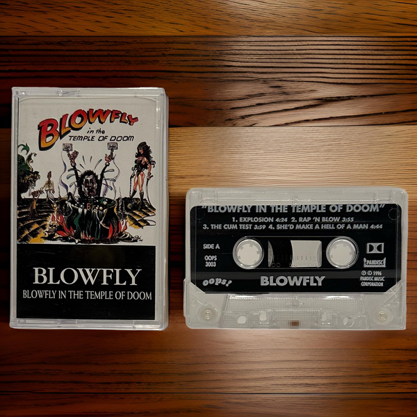 •BLOWFLY ~ BLOWFLY IN THE TEMPLE OF DOOM• ~1996 OG RE-PRESSING~ (CASSETTE TAPE)