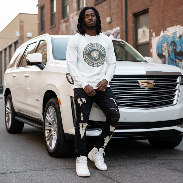 *V3R$@C3 STYLE* (WHITE) •LONG SLEEVE T-SHIRT•