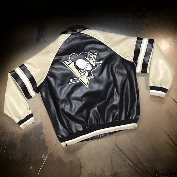 *PITTSBURGH PENGUINS* COLLARED ZIP UP JACKTS (BY G-III)