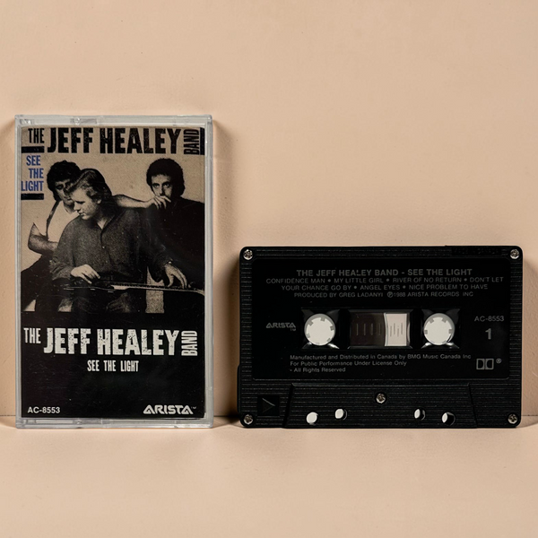 •THE JEFF HEALEY BAND ~ SEE THE LIGHT• ~1988 OG CANADIAN PRESSING~ (CASSETTE TAPE) (BLACK SHELL)