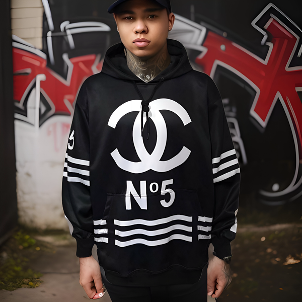 ^CH@N3L^ FLEECE LINED POLYESTER PULLOVER HOODIES