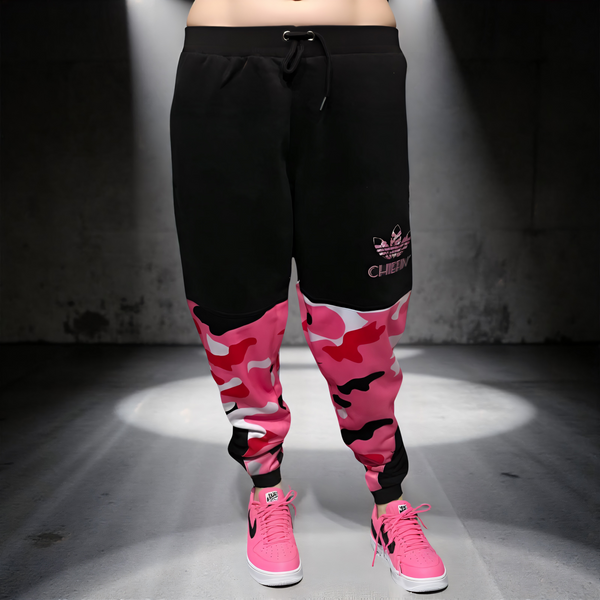 ^CHIEFIN’ ADI-FEATHER^ (PINK CAMOUFLAGE) JOGGER SWEATPANTS (CUT & SEW)