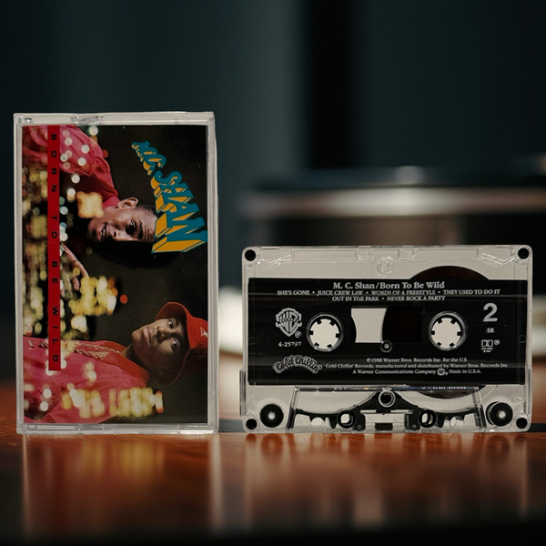 •M.C. SHAN - BORN TO BE WILD• ~1988 OG PRESSING~ (CASSETTE TAPE) (1)